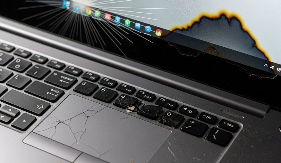 Laptop Hardware Issues Screen Pressure, Burn Marks & Trackpad Problems