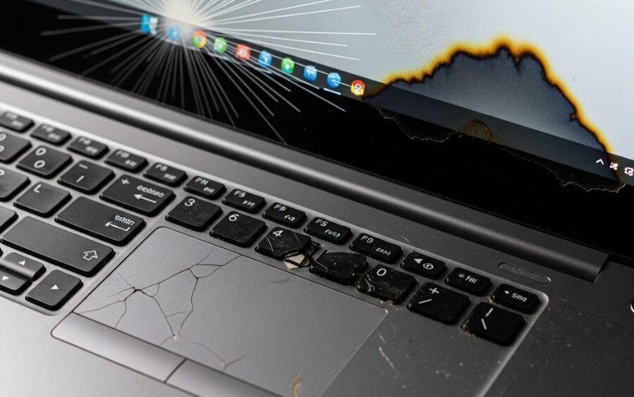 Laptop Hardware Issues Screen Pressure, Burn Marks & Trackpad Problems