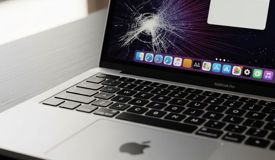 MacBook Screen Pressure Damage