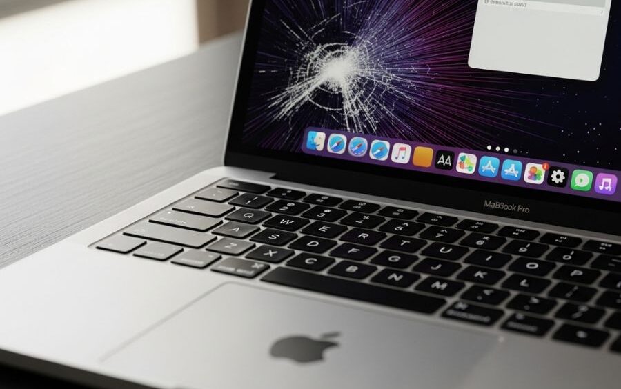 MacBook Screen Pressure Damage