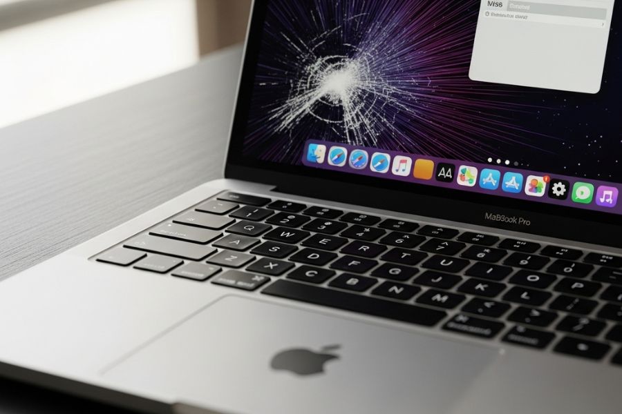 MacBook Screen Pressure Damage