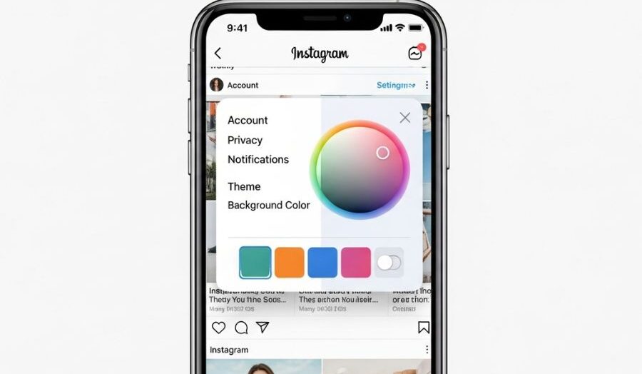 change the background color of an Instagram