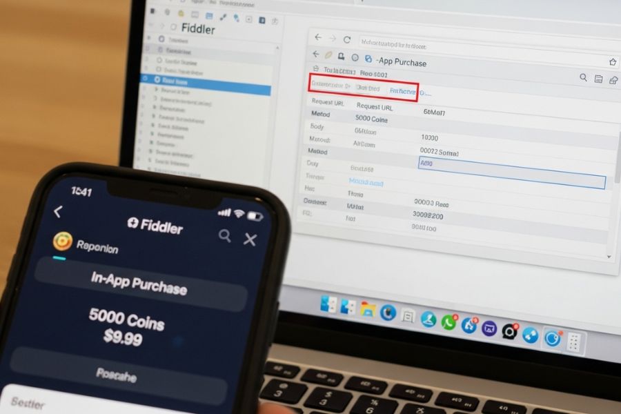 android in-app purchase hack with fiddler